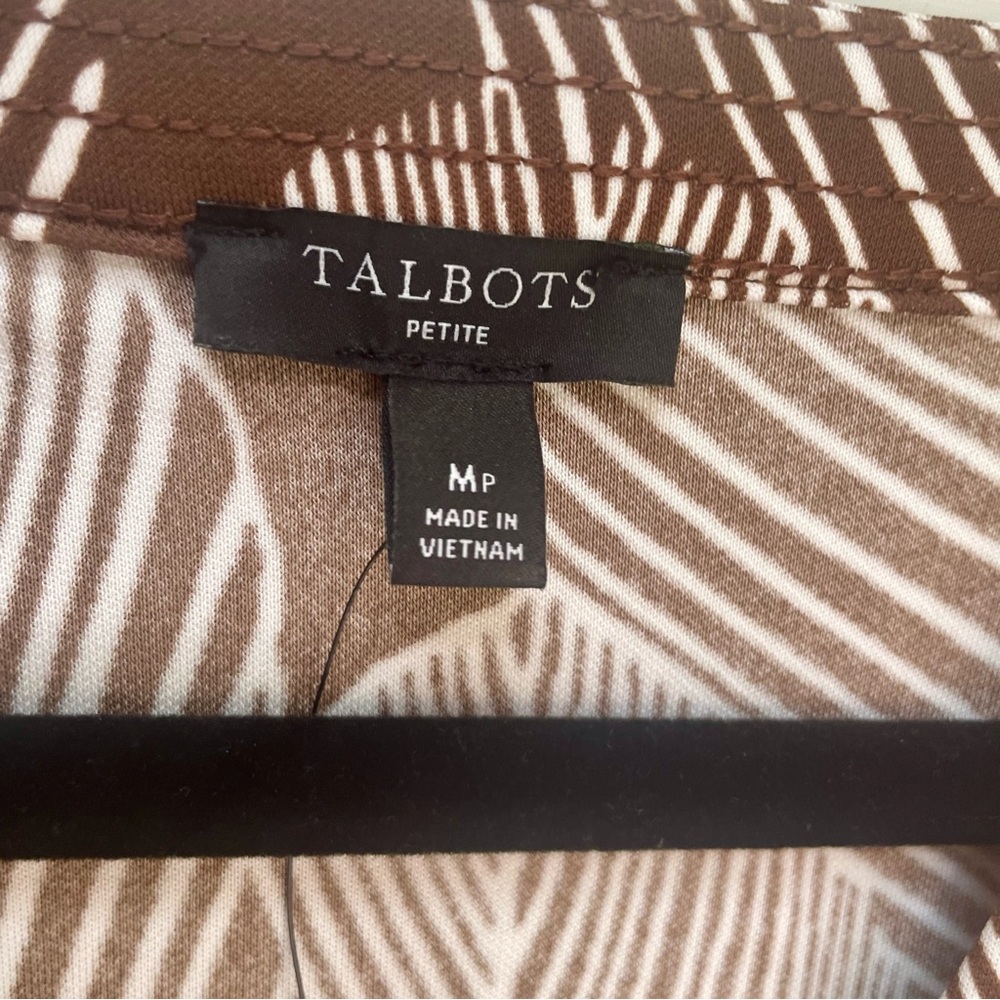 NWT Talbots women’s MP Jersey Shirtdress - Linear Palms print - Picture 7 of 12